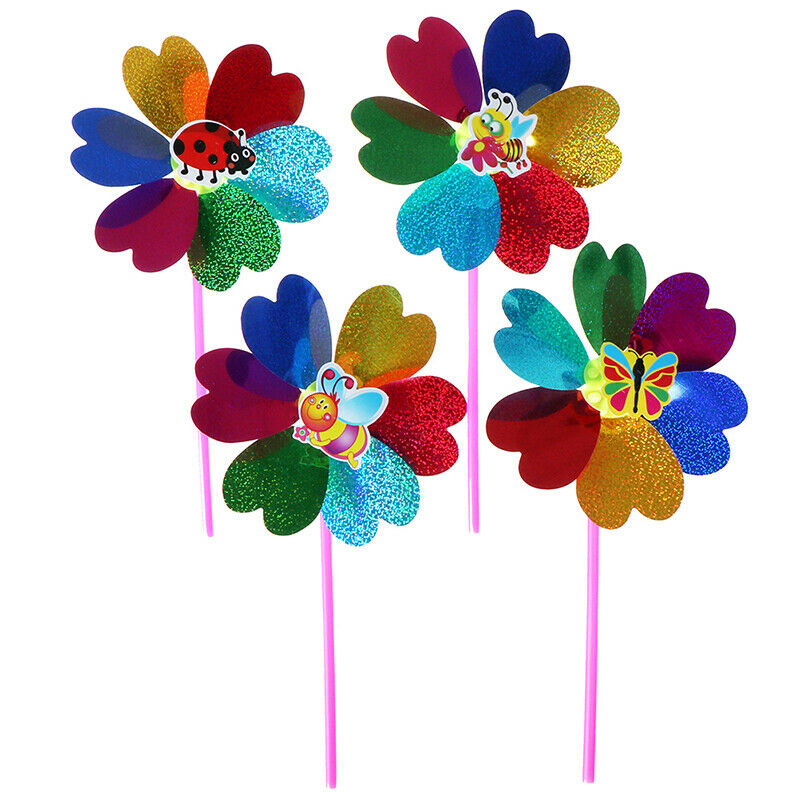 Colorful Sequins Windmill Wind Spinner Home Garden Yard Decoration Kids T.l8