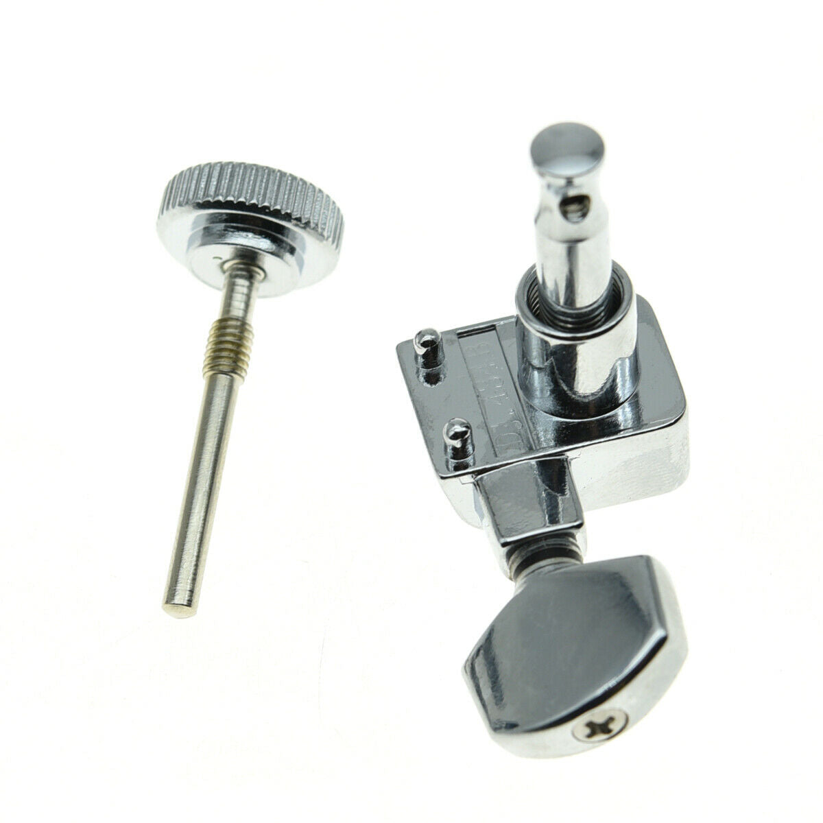 Chrome 6 Inline 2 Pin Locking Tuning Keys Pegs Tuners Fits USA Fender Strat Tele