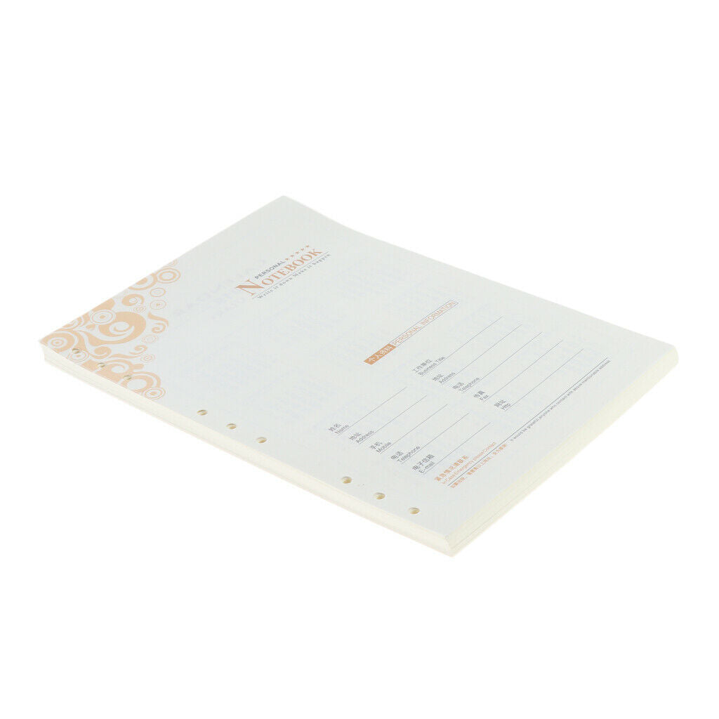 Refillable paper inserts for notebook binders B5-80 sheets - lined