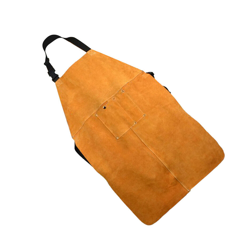 Welding Apron Soldering Protective Clothing Thick Welding Bib with Pocket