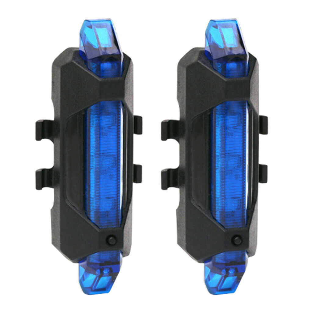 Lots 2 LED Rear Light Cycling High Brightness for within 4cm Seat Tube Blue