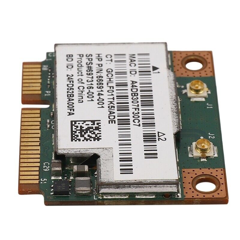 Dual Band 2.4+5G 300M 802.11A/B/G/N Wifi Bluetooth 4.0 Wireless Half Mini Pci-I5