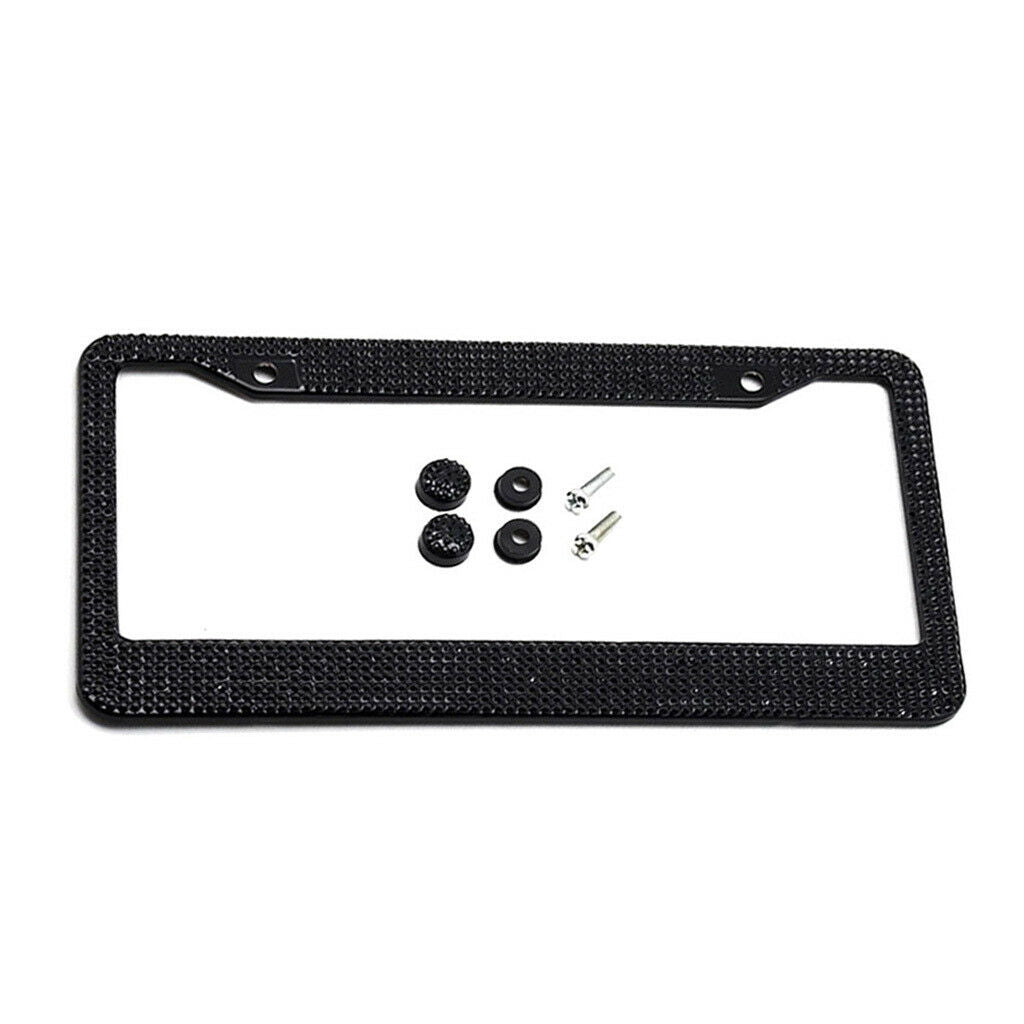 2pcs Metal License Plate Frame Back Front License Plate Holder with Screw