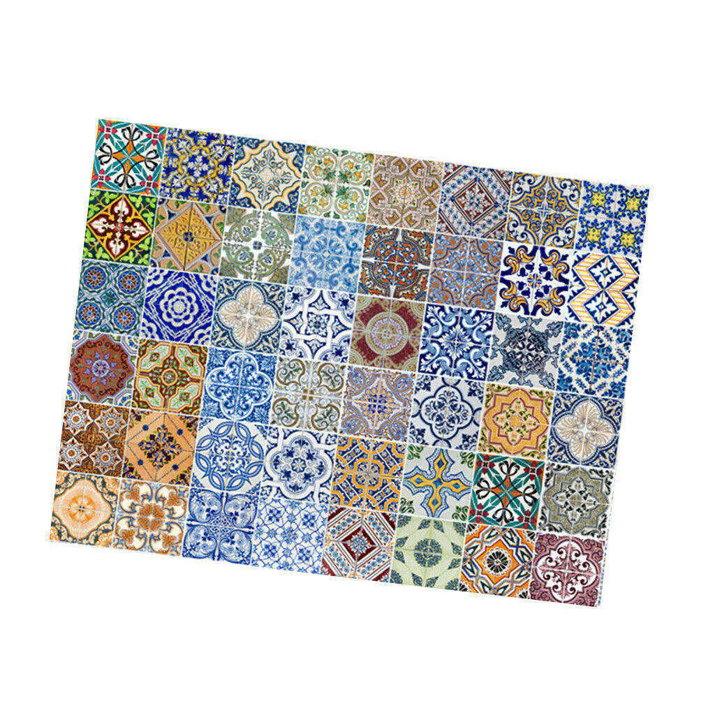 Rectangle Digital Printed Decor Tablecloth  Bohemia Grid