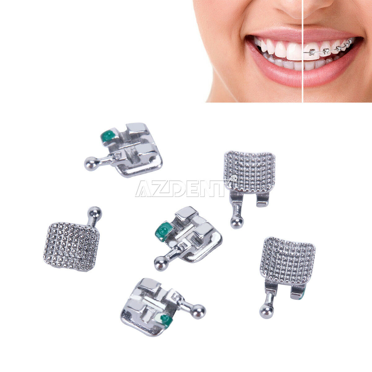 400pcs Dental Orthodontic Monoblock MIM Bracket Braces Mini MBT 022 Hooks 3 4 5