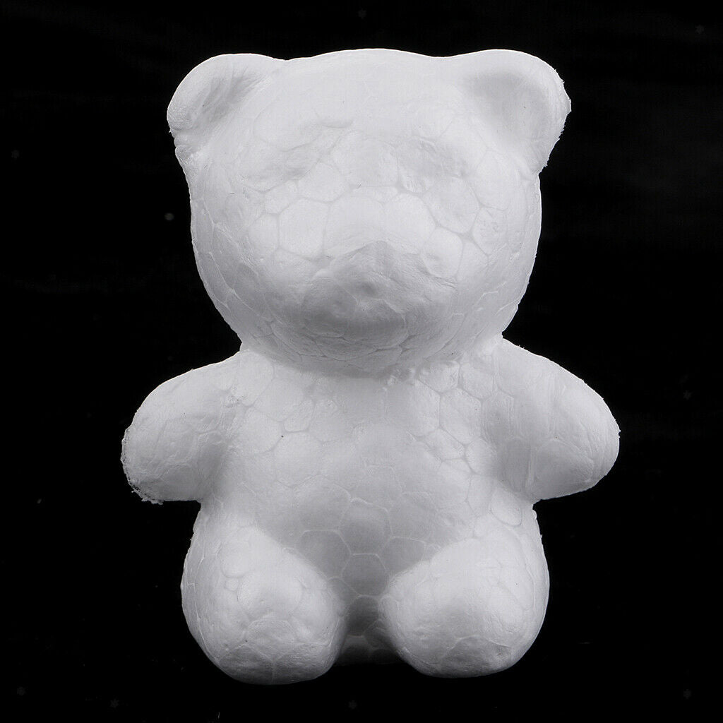 20Pcs Polystyrene Foam Board, Bear Polystyrene Foam Block, Smooth Craft Bricks