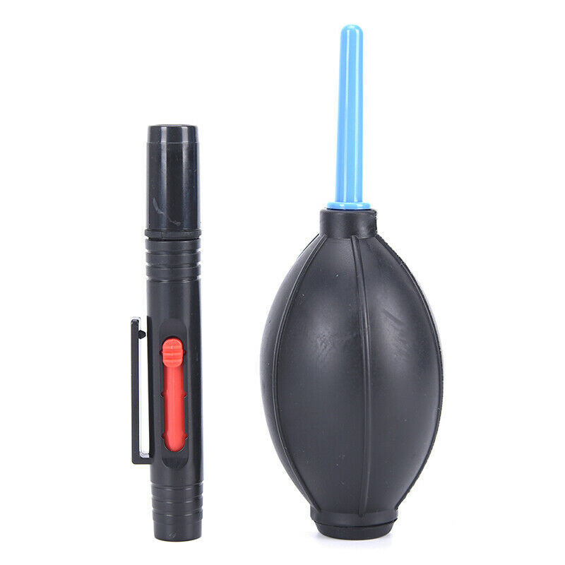 3in1 Lens Cleaner Set DSLR VCR Camera Pen Brush Dust Blower Cleaning Clot.l8