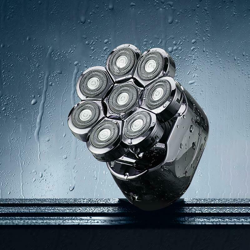 Mens Trimmer Rotary Electric Shaver Rechargeable Razor Wet Dry Shaving 8 Head