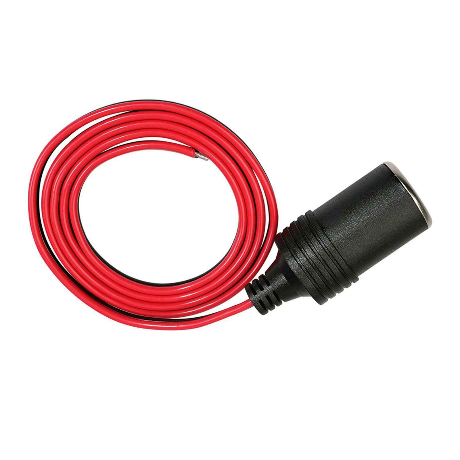 1m 120W 18AWG 12V 24V Car Cigarette Lighter Female Socket Cable Cord Adapter