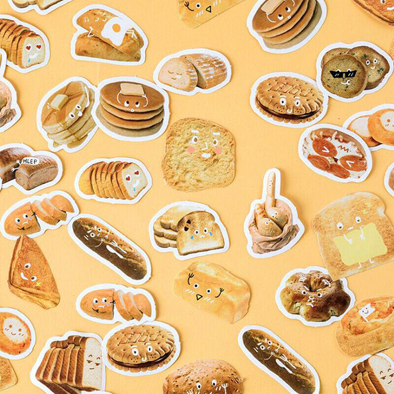 46Pcs/box Lovely Bread Stickers DIY Diary Stationery Scrapbooking Memo St.l8