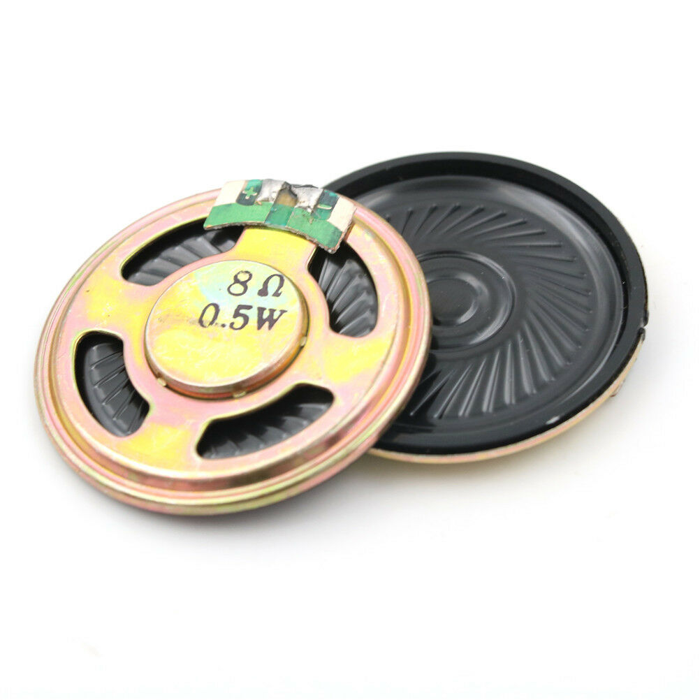 2pcs New 40mm 8ohm 8Ω 0.5W Audio Speaker Stereo Woofer LoudspeakerTrumpetHornBDA