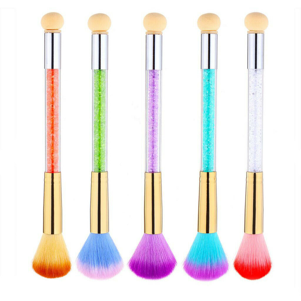 Nail Care Manicure Dust Remover Cleaner Brushes Makeup Powder Brushes Purple