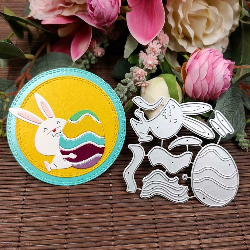 Easter Rabbit Bunny Eggs Metal Cutting Dies Stencil Scrapbooking DIY Album Stamp