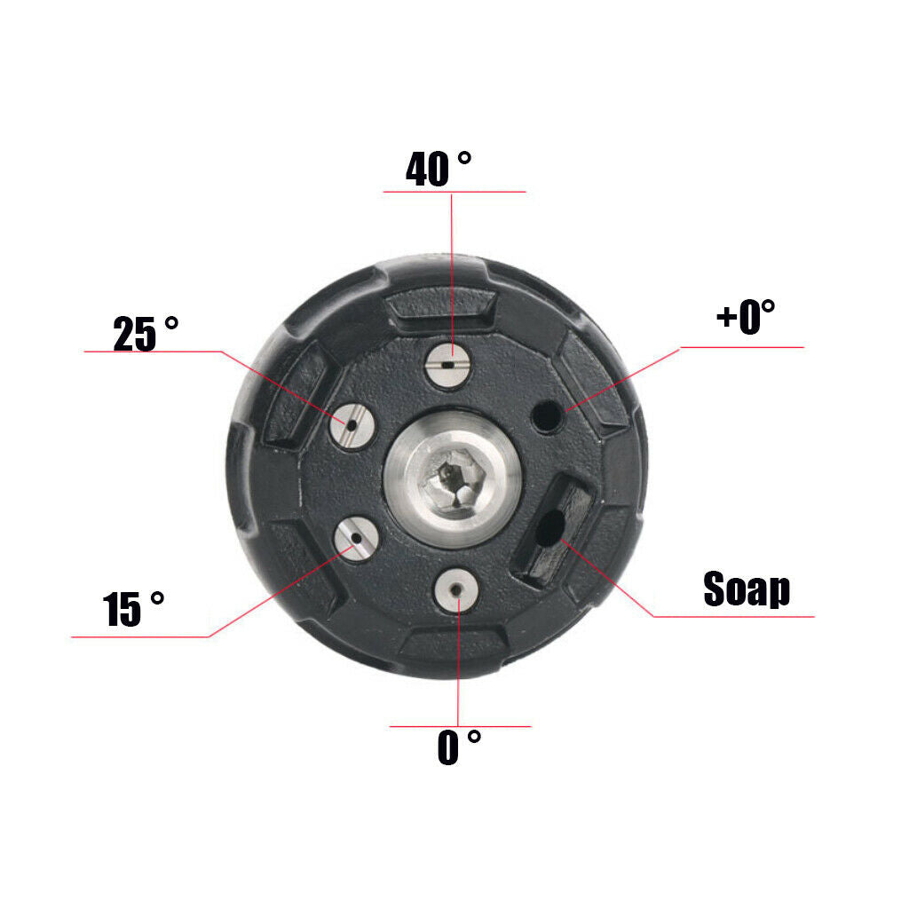 6-in-1 Adjustable High Pressure Washer Spray Nozzle 1.45mm Aperture