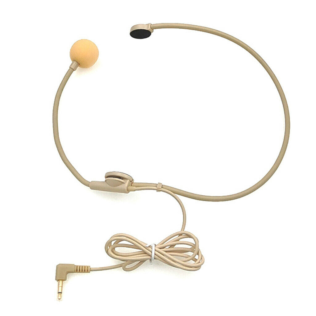 2 X 3.5mm Headset Headworn Microphone Condenser Microphone For Tour Guiding