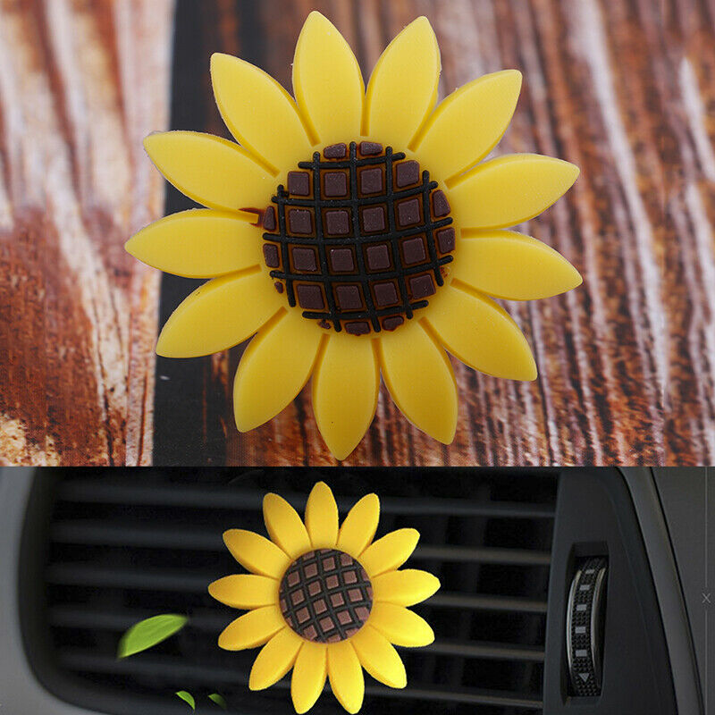 Car Air Freshener Perfume Sunflower Vent Clip Fragrance Scent Diffuser De.l8