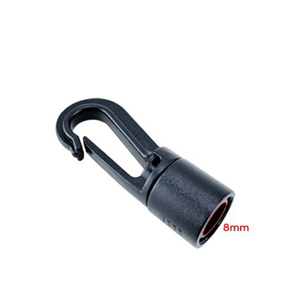 1 Pack Plastic Bungee Shock Cord Hook End for Camping Exercise Boat Kayak Canoe