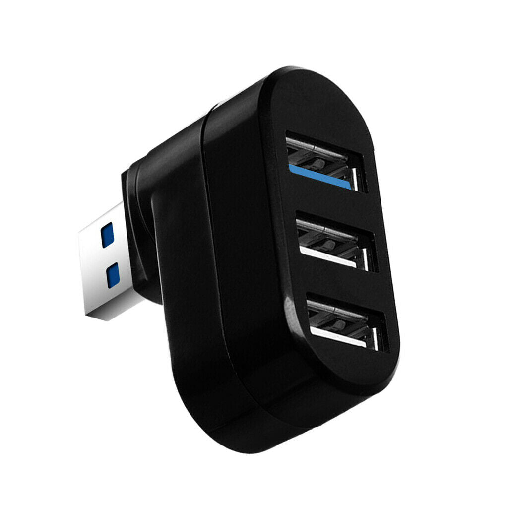 3Ports USB 3.0 USB 2.0 HUB USB Hub Splitter For Air Pro Laptop PC Black