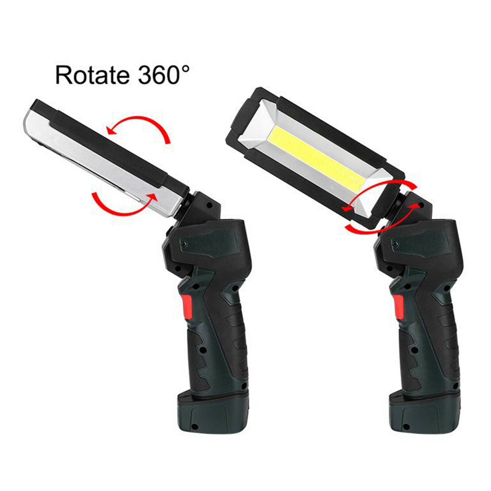 Rechargeable COB LED Work Light Lamp Magnetic Base 360 Degree Ratating