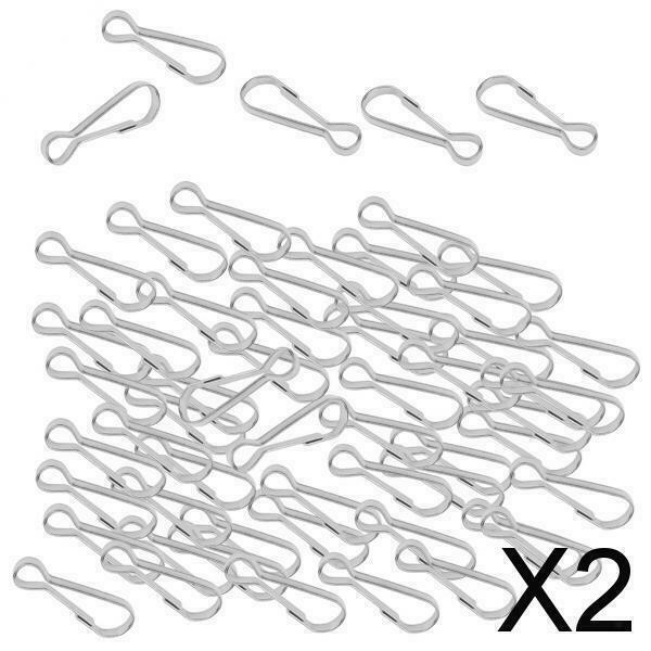 2X 100pcs Stainless Steel Carabiners Spring Snap Clasp Outdoor Hardware 20mm