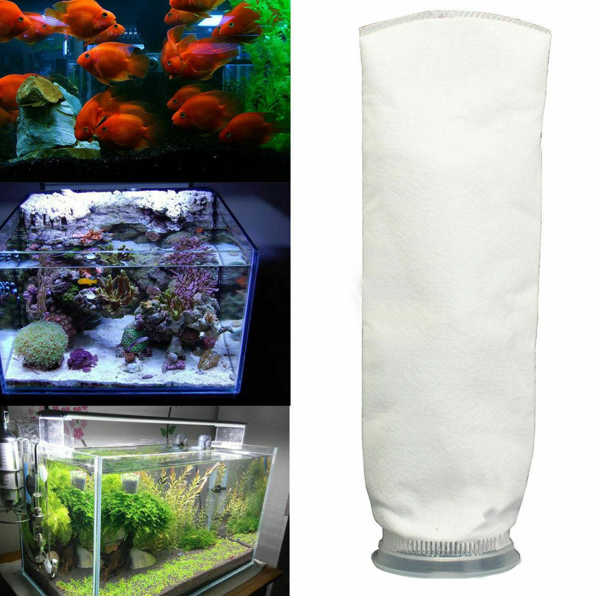 10x 200 Micron Marine Sump Felt Filter Bags Pouch   Tank Freshwater