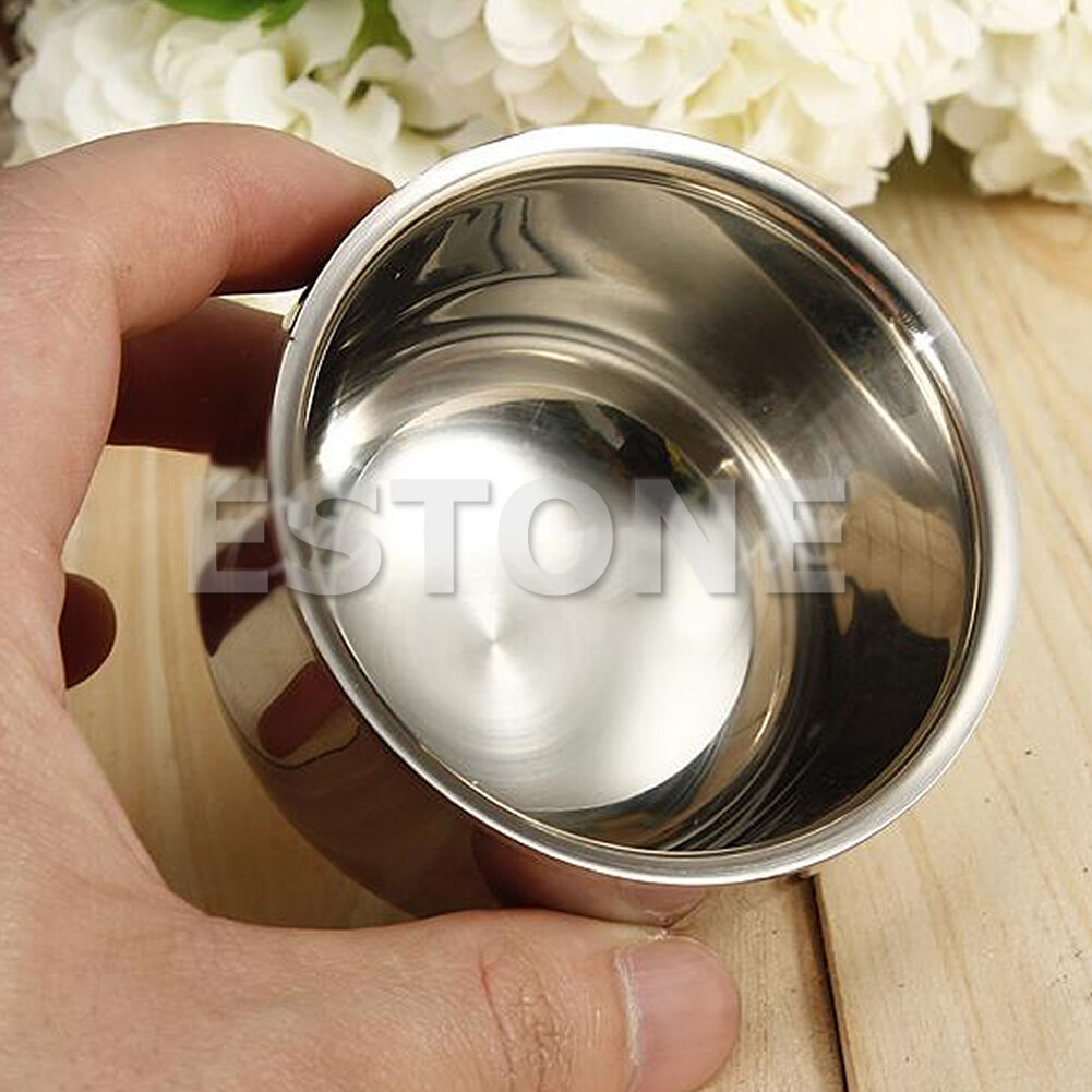7.2cm Stainless Steel Metal Men's Shaving Mug Bowl Cup For Shave Brush HOT