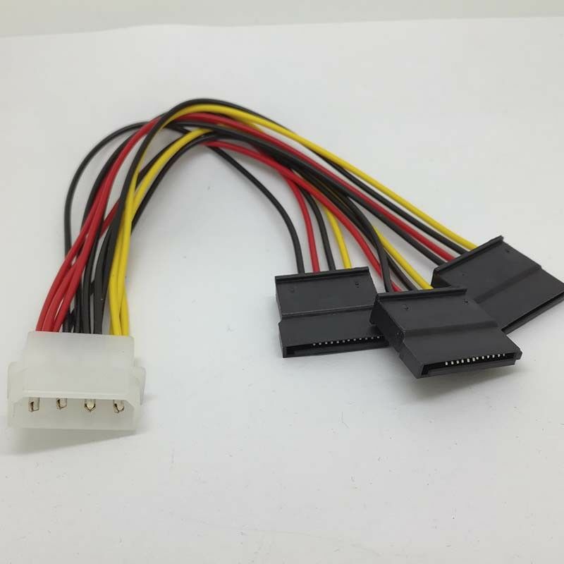 4 pin IDE Molex to 3 Serial ATA SATA Power  Splitter  Cable connectors  /BX