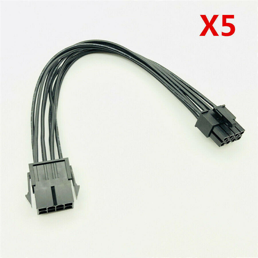 5x PCI-E 8Pin Male to 8Pin Female ATX EPS Power Supply Cable for Motherboard CPU