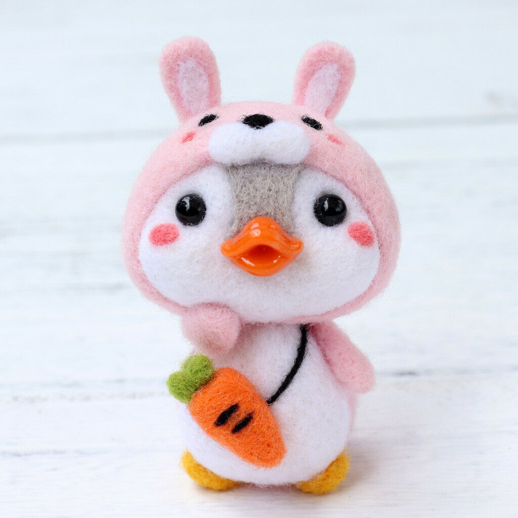 6 Sets Lovely Animal Penguin  Felting Starter Kit DIY Wool Crafts