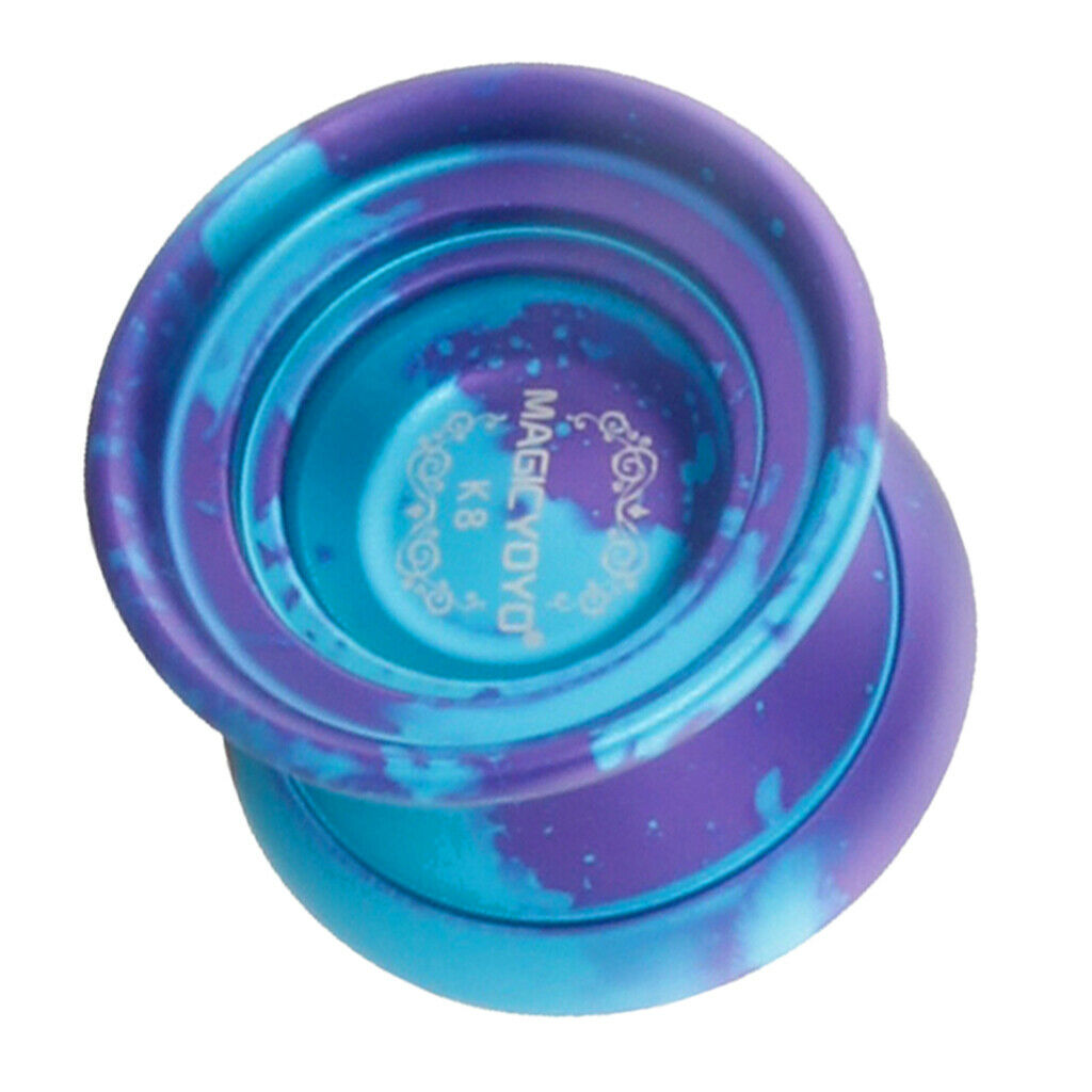 K8 Spin Ball Alloy Professional 8 Balls Bearing YoYo Blue+
