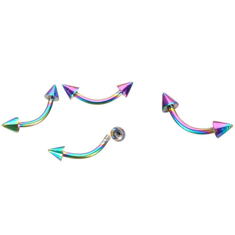 9PCS/Set Horseshoe Ring Body Piercing Eyebrow Jewelry Belly Tongue Bar Ri.l8