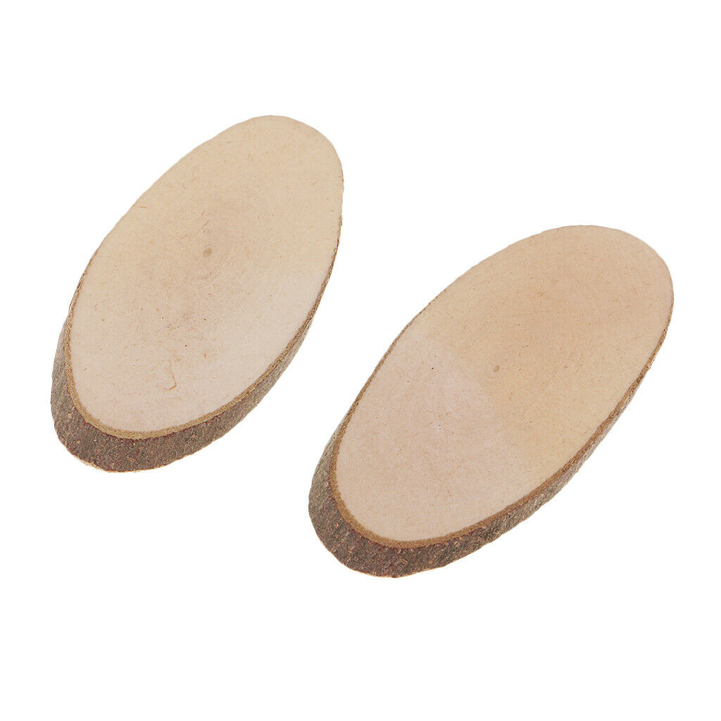 10set Oval Wood Pieces Wooden Slices Wood Decor Room Decor DIY Art Ornaments