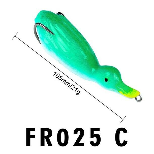 6pcs Floating Soft Duck Lure 21g Topwater Plastic Bass Bait Fishing Tackle