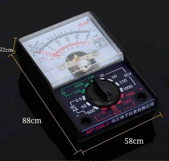 250mA 1000V Voltmeter DC/AC Ammeter 1K Resistance Meter Analog Multimeter Tools