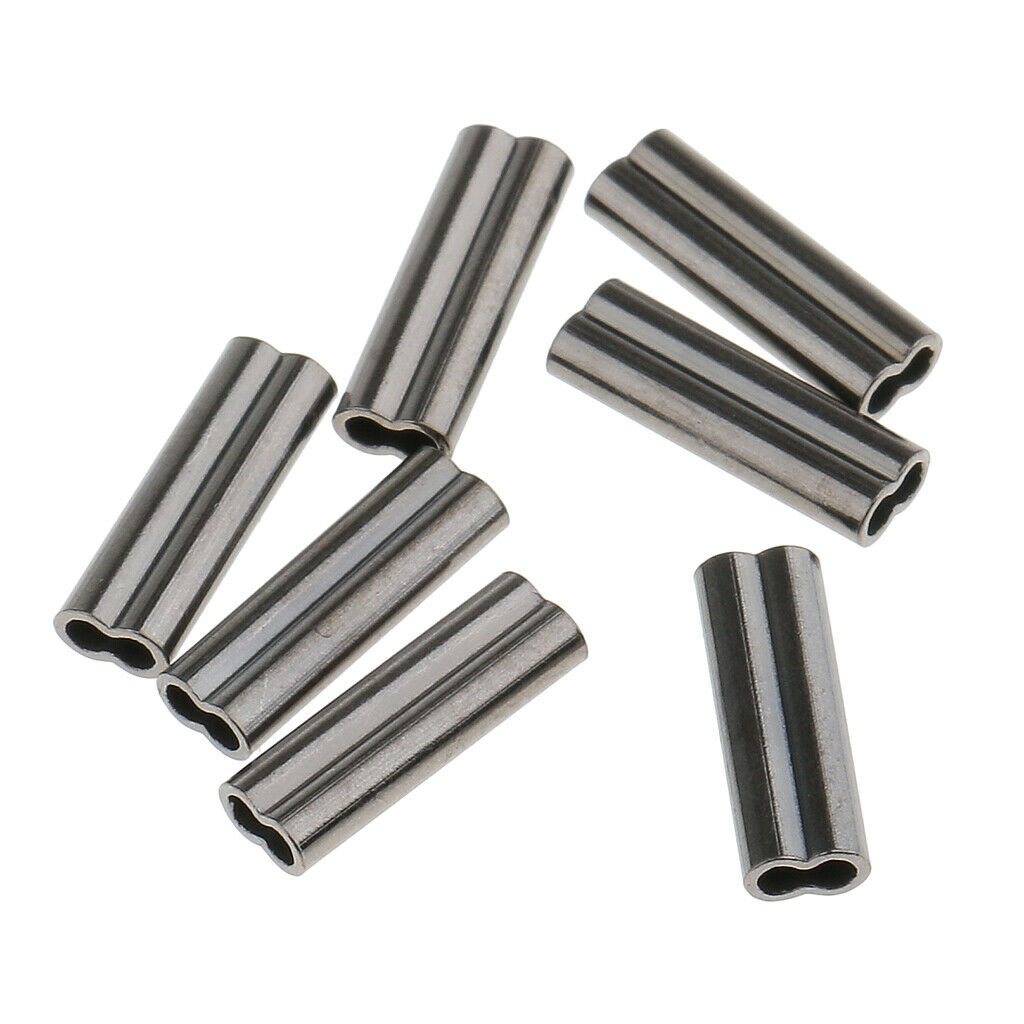 2X 50 Pack Copper Fishing Tube Barrel Sleeves Connector 0.8-2mm 1.2mm Bore