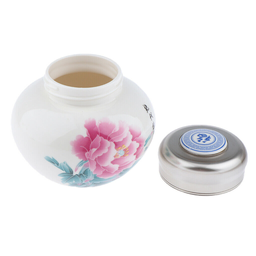 Leakproof Empty Ceramic Loose Powder Makeup Case Tea Tin Pot Container Beauty