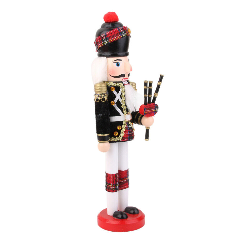 Wooden solider Bagpipes Soldier Home Table Ornament Kids Christmas Gift