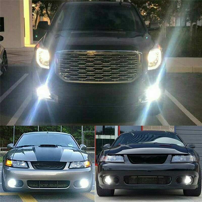 1 Pair 9140 9145 H10 HB3 9005 LED 100W 6000K White Driving DRL Fog Light Bulbs
