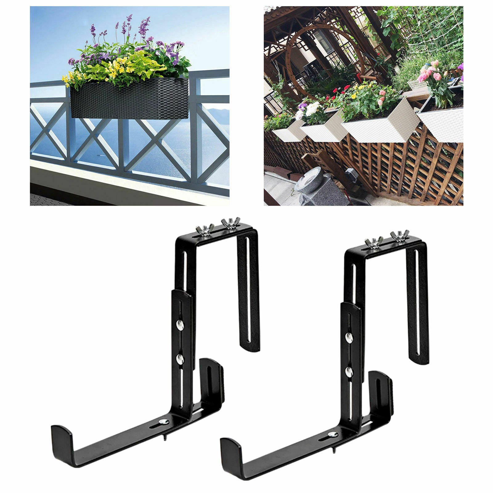 Hanging Plant Hanger Max Load 15kg Wall Hooks Flower Box Holder for Garden