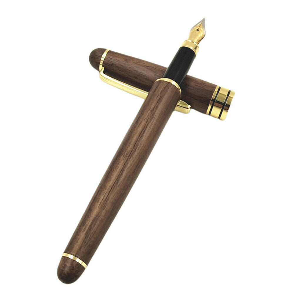 1pc Engraved Wooden Fountain Pen 0.7mm Baby Shower Birthday Baptism Gift