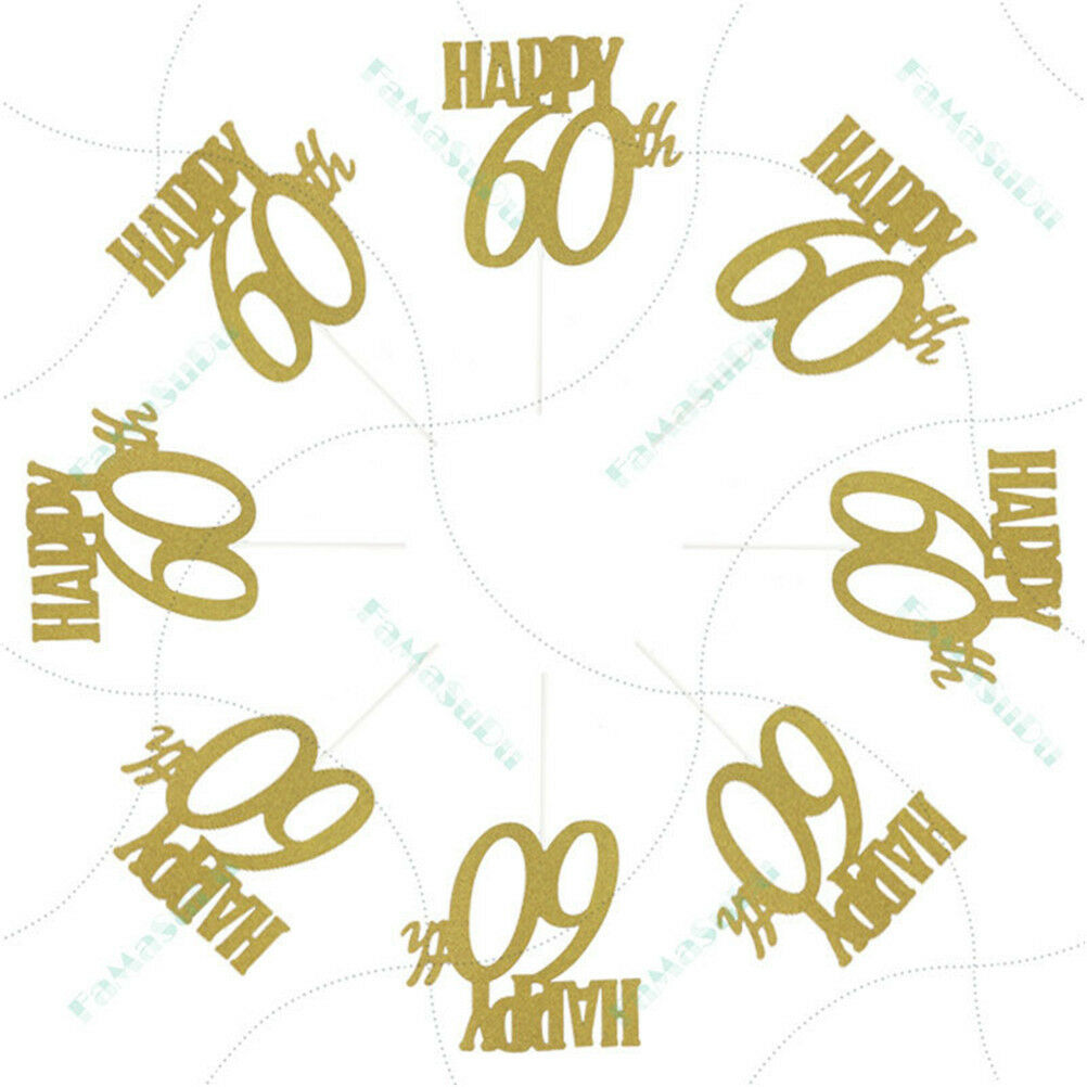 happy 60th cake toppers anniversary party supplies birthday party decorat.l8