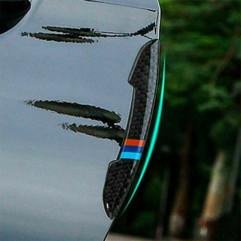 4x Carbon Fiber Car accessories Door Scratch Bumper Scuff Trim Stickers for BMW