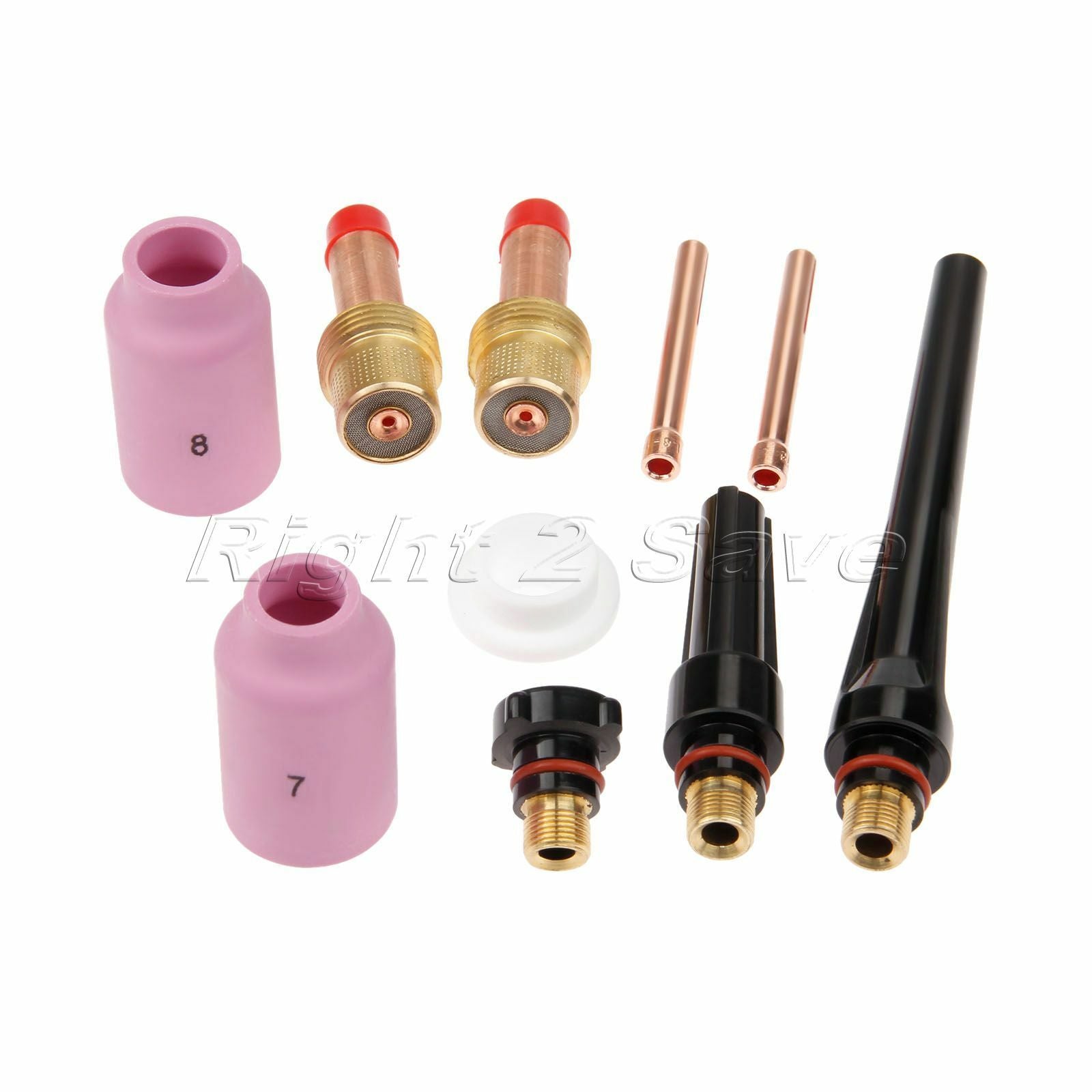 Replace 10X Welding TIG Gas Lens Collet Body Back Cap 1/16" Torch 17/18/26 T13