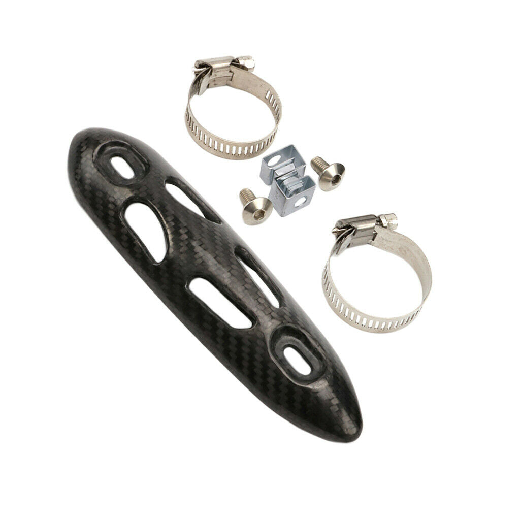 Universal Carbon Fiber Exhaust Silencer Pipe Heat Resistant Protective Case