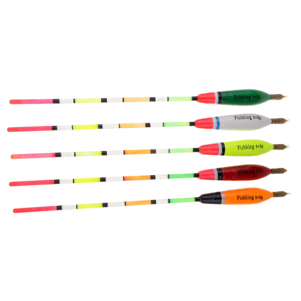 5x     Fishing     Buoy     Balsa     Wood     Floats     Bobbers     Vertical