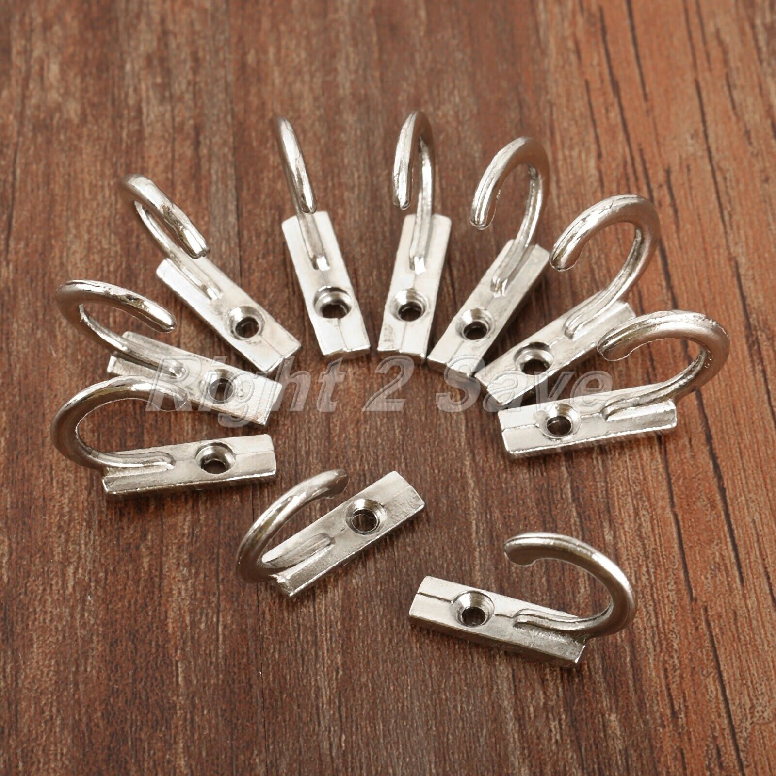 Sliver Wall Door Metal Hooks Hanger Organization For Key Clothes Coat Hat Towel