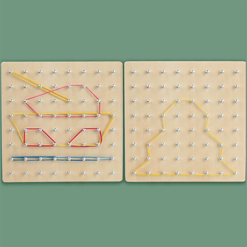 Wooden Toys Geoboard Mathematical Manipulative Block-30Pcs Pattern CardsFCA