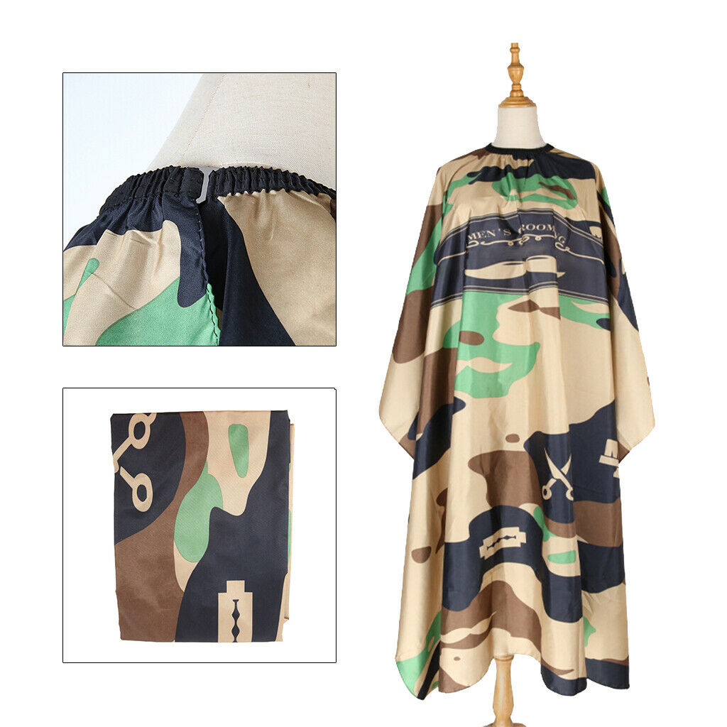 Professional Salon Hair Cutting Cape Unisex Barber Apron Hair Cut Camouflage
