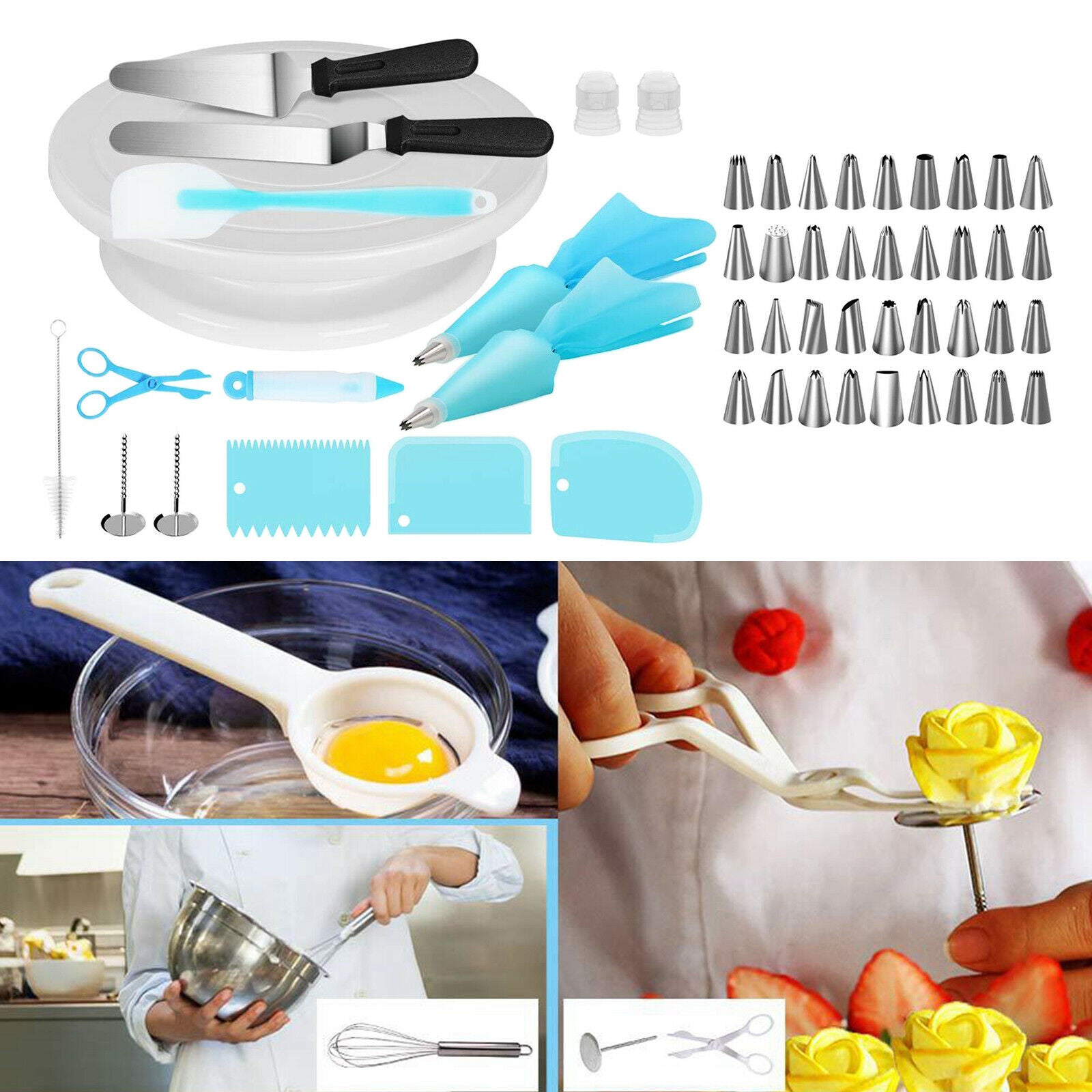 52pcs Cake Decorating Kit Set Kitchen Cake Decoration Equip Pastry Bag