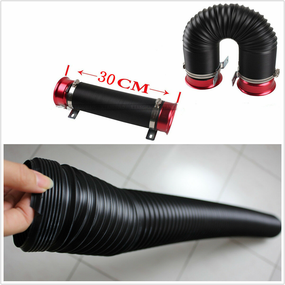 1M MultiBend Air Intake Hose Turbo Cold Air Intake Duct Inlet Pipe Hose Tube